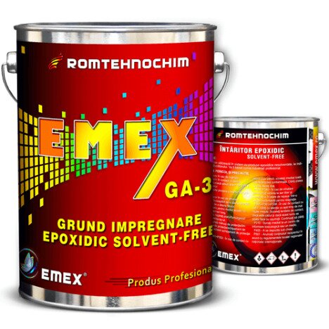 Pachet Grund Epoxidic Impregnare Solvent-Free ?Emex? - Bid. 4 Kg + Intaritor - Bid. 2 Kg